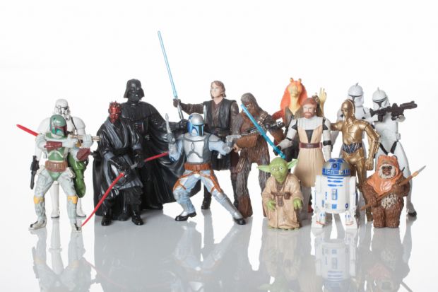 Various figures from Star Wars