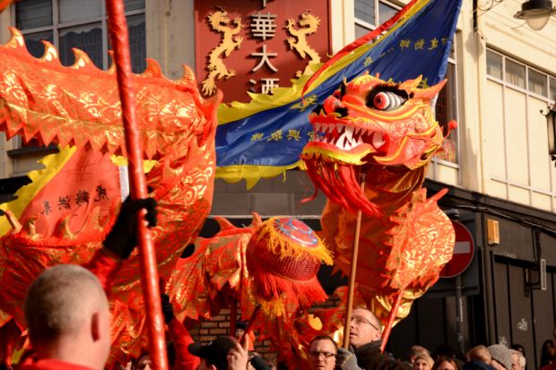 Chinese New Year celebrations in Liverpool, February 2016
