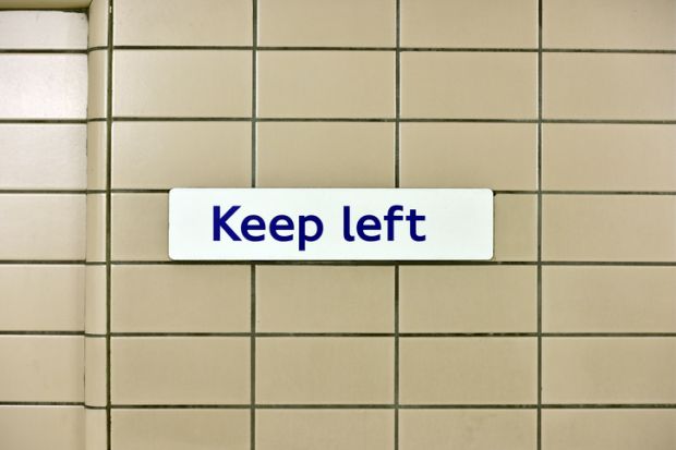 Keep left sign