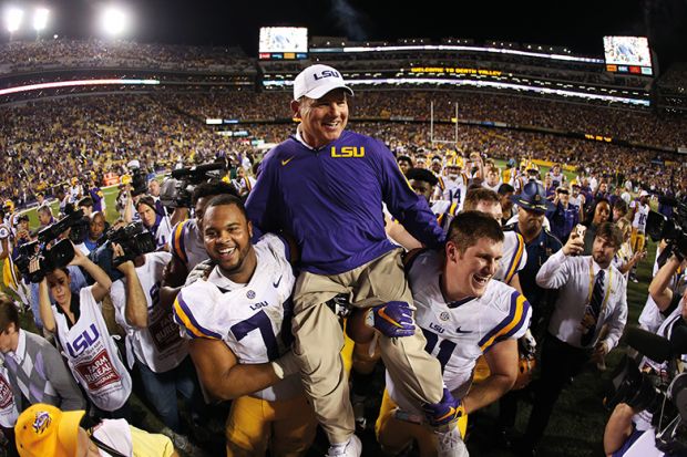 Louisiana State University (LSU) winning football coach Les Miles was fired by F. King Alexander, which put Alexander’s tenure at risk