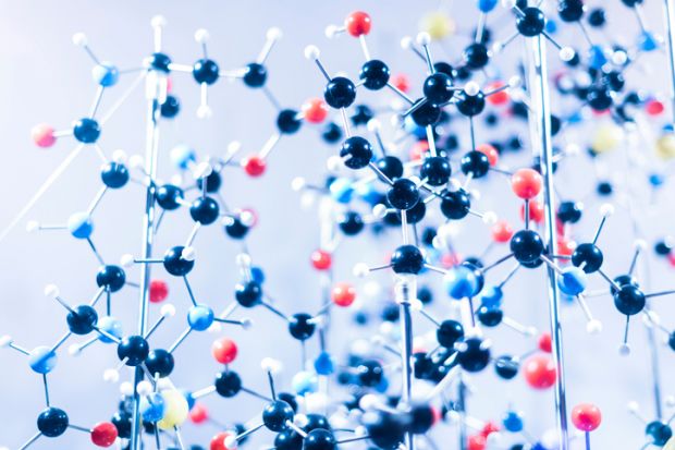 A complicated molecule, symbolising interdisciplinary links