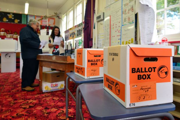 New Zealand ballot boxes