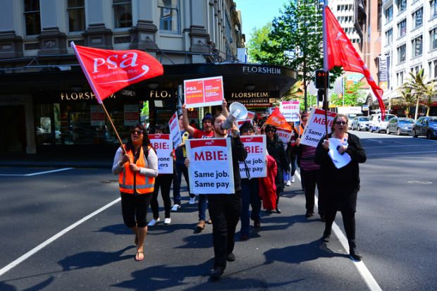 New Zealand pay protest
