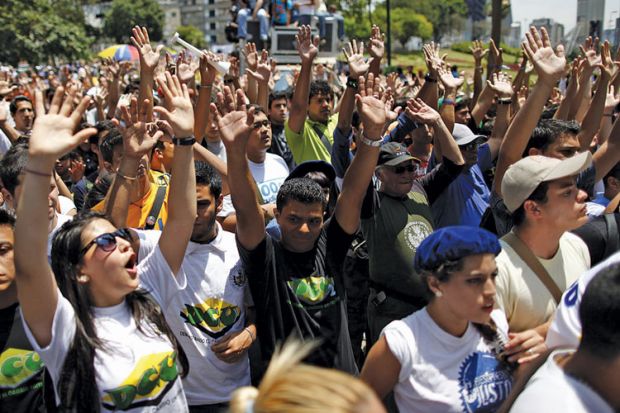 Opposition student rally, Caracas, Venezuela, 2011