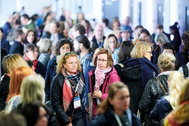 Crowd of attendees at EAIE Helsinki 2019