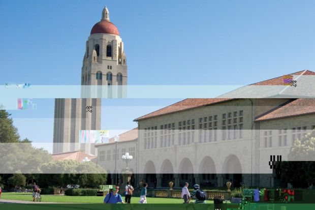 Poorly-downloaded photo of Stanford University's Hoover Tower
