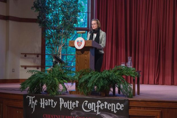 Karin Westman, associate professor of English at Kansas State University, speaks on “Blending Genres and Crossing Audiences: Harry Potter and the Future of Literary Fiction.”