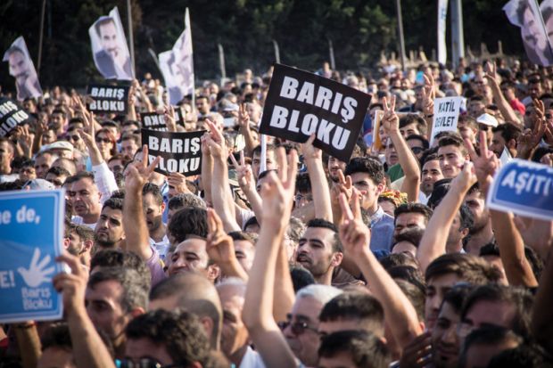 Protesters at Peace Bloc rally, Bakırköy, Istanbul, Turkey