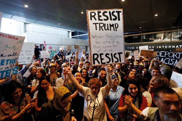 Resist Trump protesters
