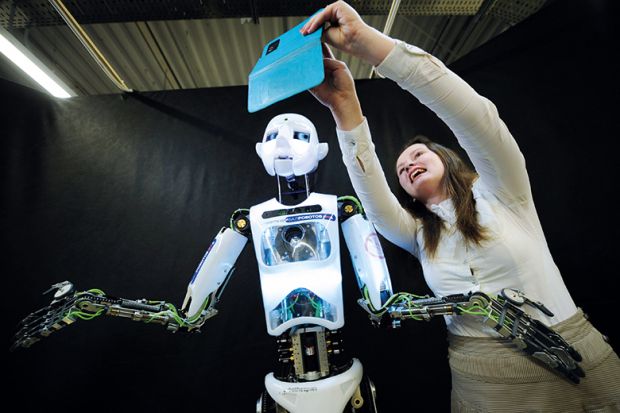 robot with girl