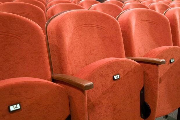 Row of cinema seats
