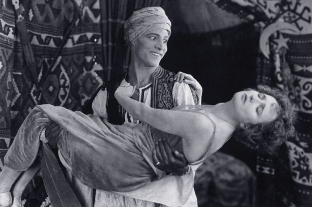 Rudolph Valentino and Agnes Ayres in The Sheik, 1921