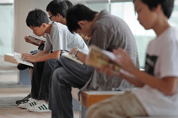 Singaporean children reading