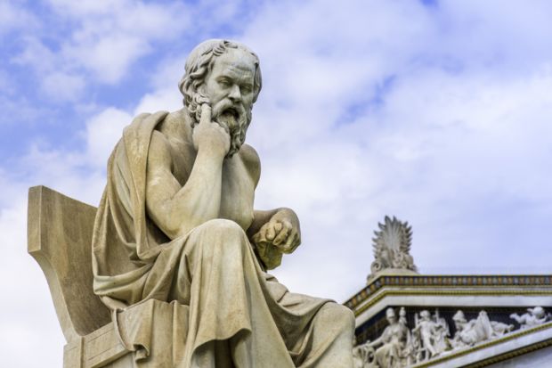 A statue of Socrates