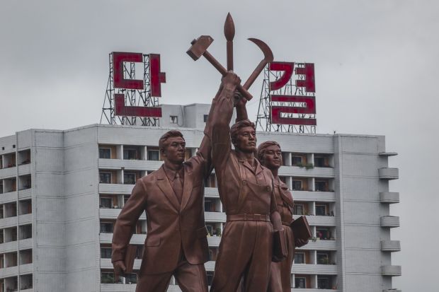 A statue in Pyongyang, North Korea's capital