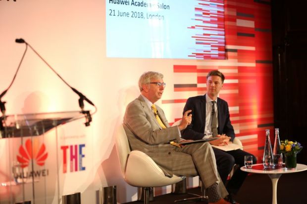 Stephen Toope, vice-chancellor of the University of Cambridge, in conversation with John Gill, editor, Times Higher Education, at the Huawei Academic Salon