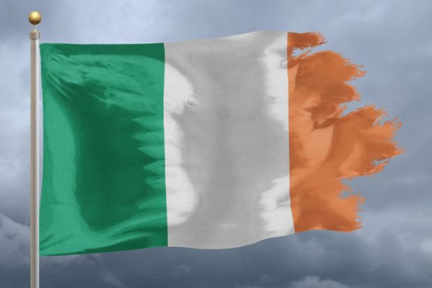 Tattered Irish flag