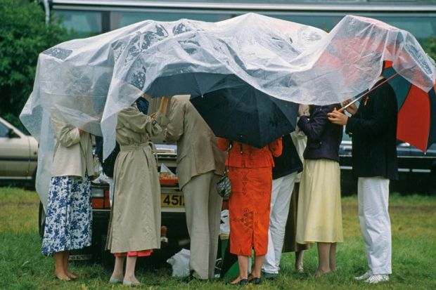 England, Oxfordshire, Henley Regatta, people under cover