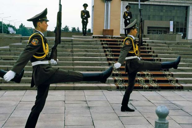 Changing of the guard ceremony in Bishkek, Kyrgyzstan