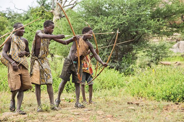 Hadza bow-and-arrow hunters of Tanzania