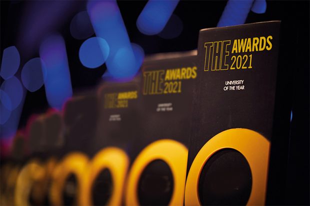 Trophies for THE Awards 2021 shortlist announced