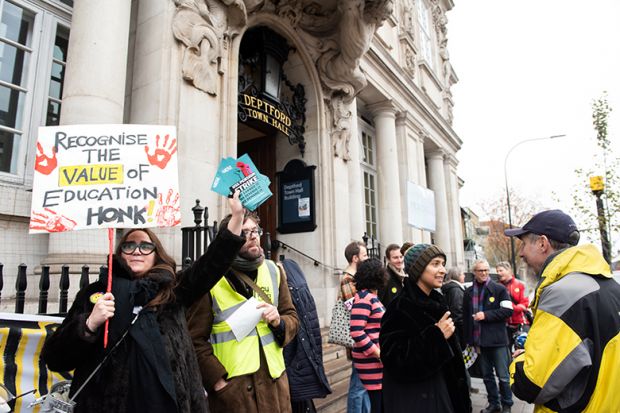 UCU strike at Goldsmiths, University of London