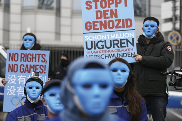 Berlin protest against the Chinese government’s policies towards Uighurs