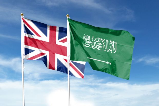 UK and Saudi Arabia flags
