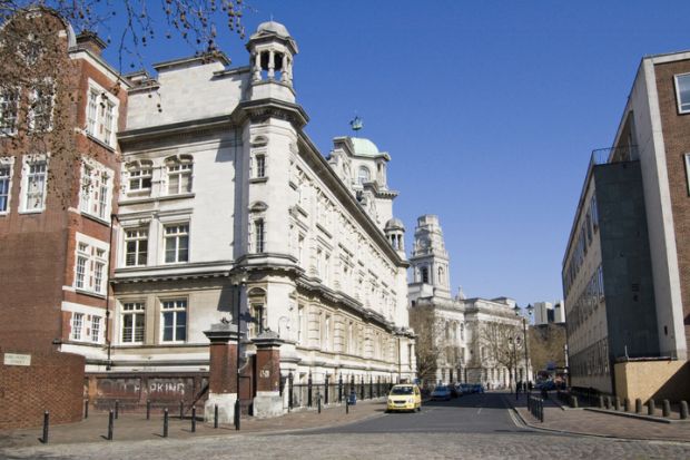 The University Of Portsmouth’s Park Building with the Guildhall in the distance