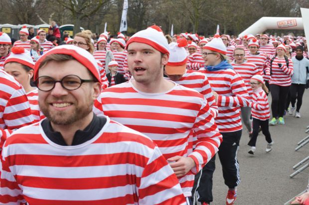 Where's Wally? Fun run for National Literacy Trust as a metaphor for complete PhD coverage for lecturers ‘undesirable’