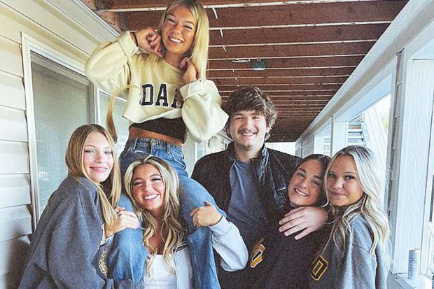 University of Idaho students Madison Mogen (top left), Ethan Chapin (centre), Xana Kernodle (second from right) and Kaylee Goncalves (second from left) were stabbed while sleeping
