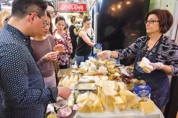Cheese festival at Prahran Market Melbourne Australia.