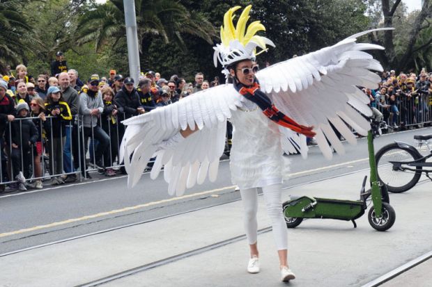 Man dressed as a bird to illustrate ‘Questionable’ research practices proliferate under precarity