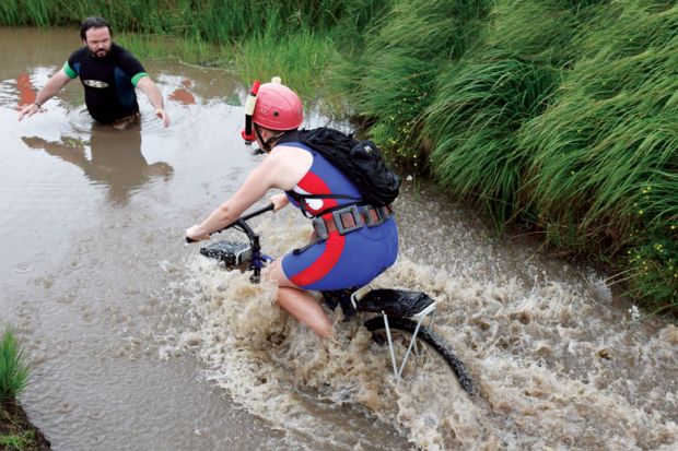 Quirky annual World Mountain Bike Bog Snorkelling Championships 