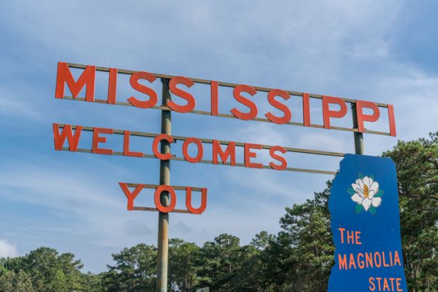 Welcome to Mississippi Road Sign