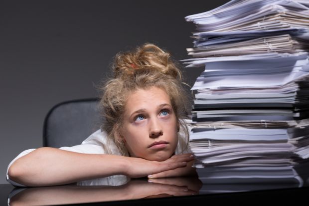 Woman with paperwork