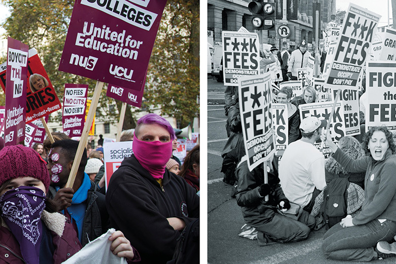 Tuition fees protests past and present