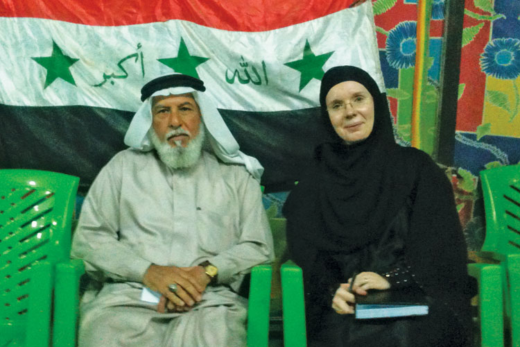 Victoria Fontan with Fallujah peace movement spokesman